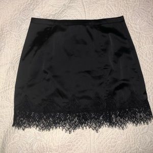 UO Lace Trim Mini Slip Skirt